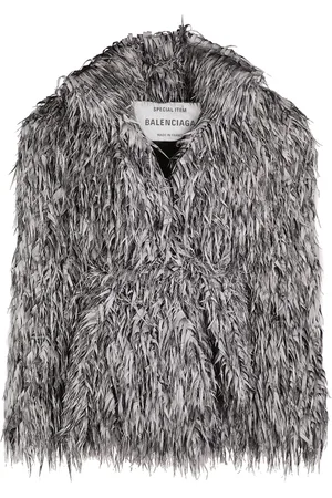 Balenciaga Chaqueta De Pelo Sintético Cortado A Láser