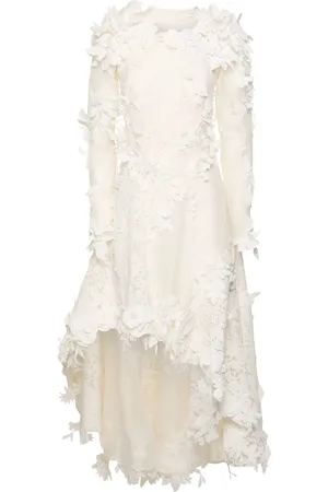 ZIMMERMANN Vestido Midi De Seda Y Lino