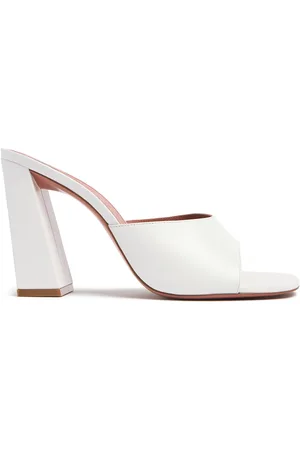 Amina Muaddi Mules De Piel 95mm