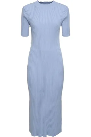 Varley Vestido Midi De Punto Acanalado
