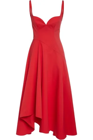 Alexander McQueen Vestido Midi De Popelina