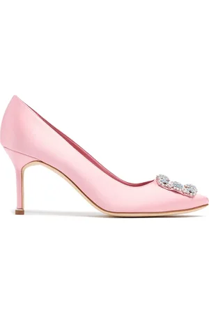 Manolo Blahnik Zapatos De Tacón Hangisi De Satén 70mm
