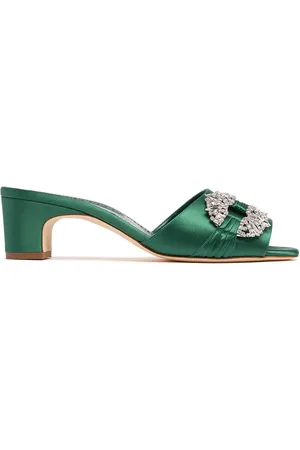 Manolo Blahnik Zapatos Mules De Satén 50mm