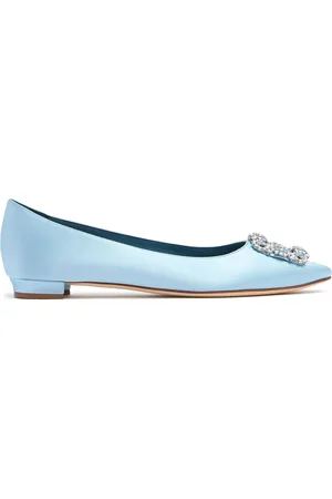 Manolo Blahnik Zapatos Planos De Satén 10mm