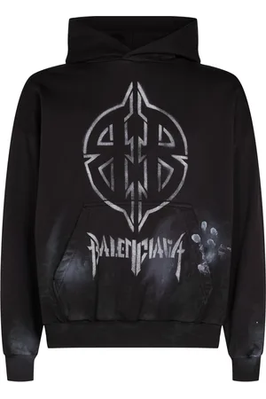 Balenciaga Sudadera De Algodón Con Capucha