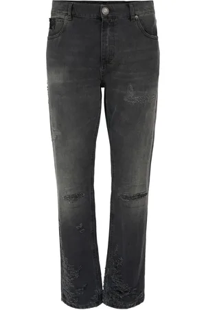 Balmain Jeans De Denim De Algodón
