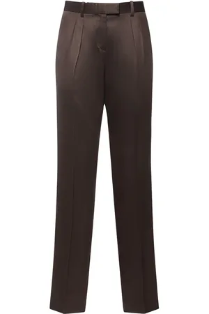 Tom Ford Pantalones De Sarga De Seda Y Lana