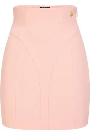 Balmain Minifalda De Viscosa Crepé Con Cintura Alta