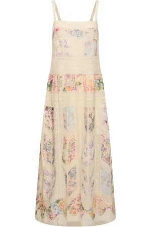 ZIMMERMANN Vestido Midi De Encaje Y Algodón
