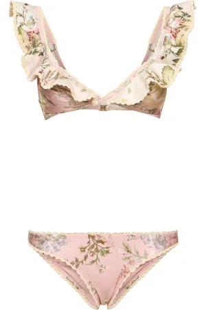 ZIMMERMANN Bikini Crochet Con Volantes