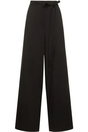 Totême Pantalones Anchos De Viscosa Y Lino