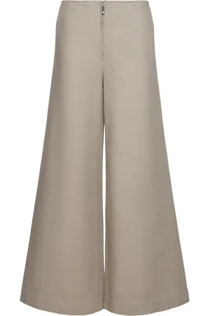Totême Pantalones Anchos De Algodón Orgánico