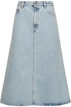 Totême Falda Midi De Denim De Algodón Orgánico