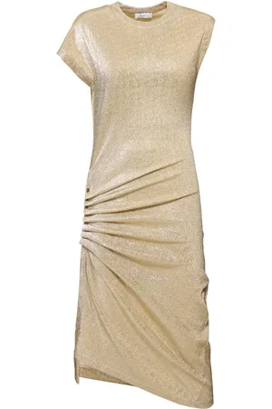 Paco rabanne Vestido Midi De Jersey De Lurex Stretch