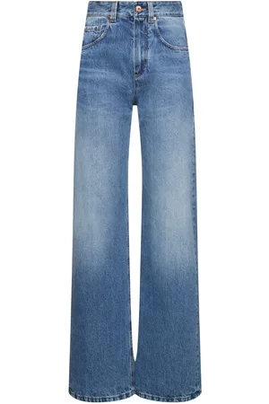 Brunello Cucinelli Jeans Anchos De Denim De Algodón