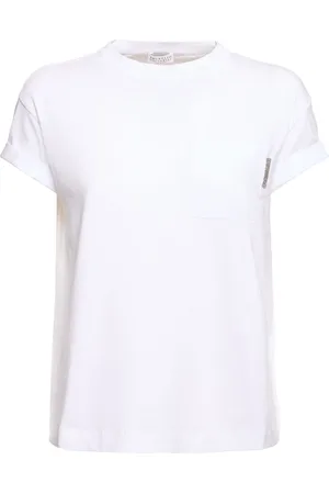 Brunello Cucinelli Camiseta De Jersey Estampado