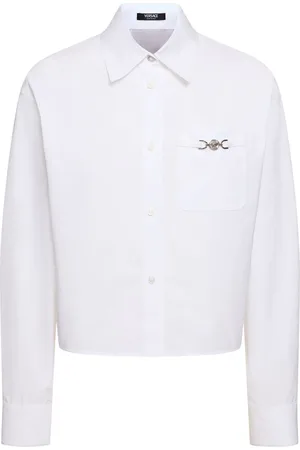 VERSACE Camisa De Popelina De Algodón