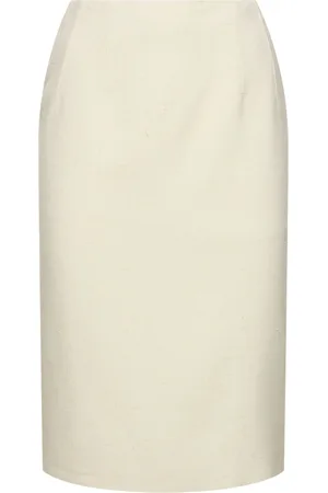 VERSACE Falda Midi De Seda De Viscosa