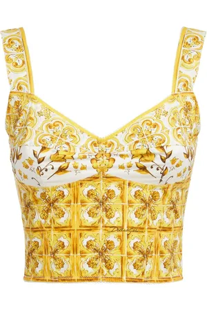 Dolce & Gabbana Top Corto Con Estampado