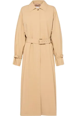 Max Mara Abrigo Trench De Gabardina De Algodón