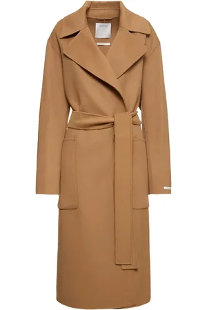 Sportmax Abrigo Cruzado De Lana Con Cinturón