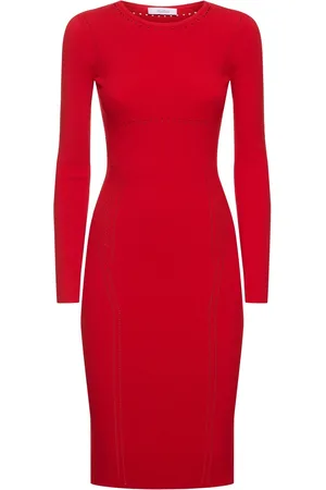Max Mara Vestido Midi De Jersey Con Manga Larga