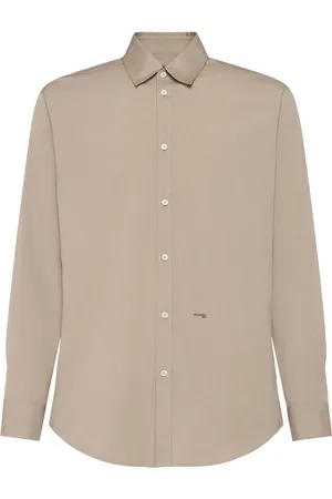 Dsquared2 Camisa De Popelina De Algodón Stretch