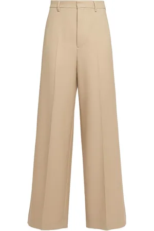 Ami Pantalones Anchos De Gabardina De Lana