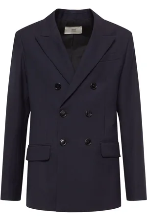 Ami Blazer Cruzado De Gabardina De Lana
