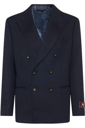 Etro Blazer Cruzado De Cashmere