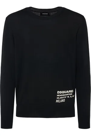 Dsquared2 Suéter De Lana Con Cuello Redondo