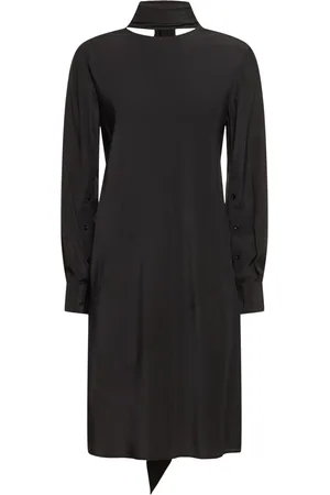 Helmut Lang Bufanda Reversible Vestido Midi De Seda