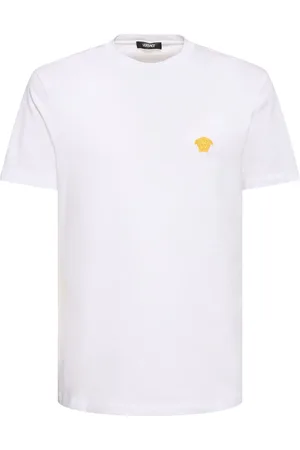 VERSACE Camiseta De Algodón Jersey Con Logo