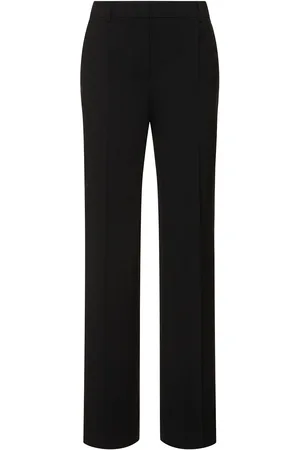 Alberta Ferretti Pantalones Rectos De Lana Stretch