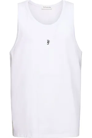 The Frankie Shop Top De Algodón Acanalado Con Logo