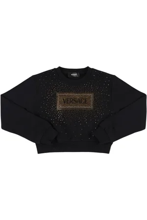VERSACE Sudadera Corta De Algodón Con Decoraciones