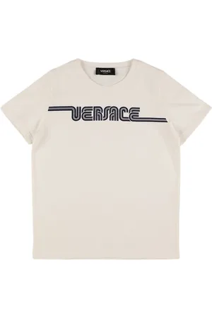 VERSACE Camiseta De Jersey De Algodón Con Logo