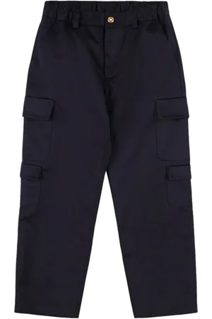 VERSACE Pantalones Cargo De Gabardina De Algodón