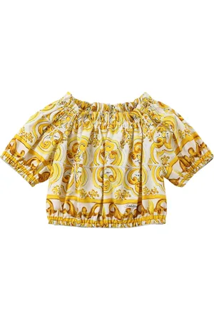 Dolce & Gabbana Top De Popelina De Algodón Estampado