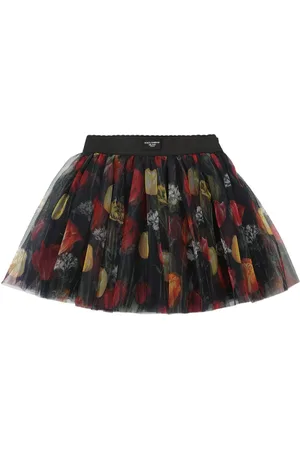 Dolce & Gabbana Minifalda De Tul Estampado Con Logo