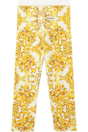 Dolce & Gabbana Leggings De Algodón Estampado