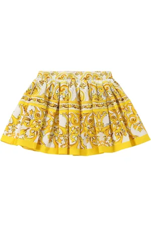 Dolce & Gabbana Falda De Popelina De Algodón Estampada