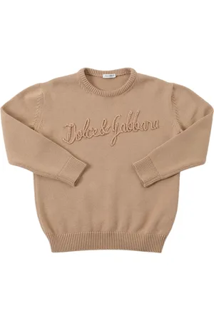 Dolce & Gabbana Suéter De Punto De Algodón Con Logo Bordado