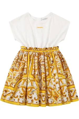 Dolce & Gabbana Vestido De Algodón Jersey Estampado