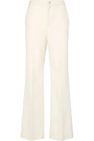 Moncler Pantalones De Gabardina De Lana Virgen