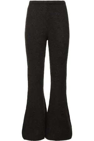 The Row Pantalones Acampanados De Punto De Cashmere