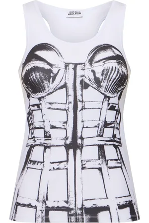 Jean Paul Gaultier Top De Jersey Estampado