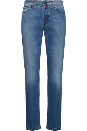 Kiton Jeans De Denim De Algodón