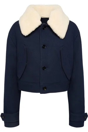 Ami Chaqueta De Algodón Con Cuello De Shearling