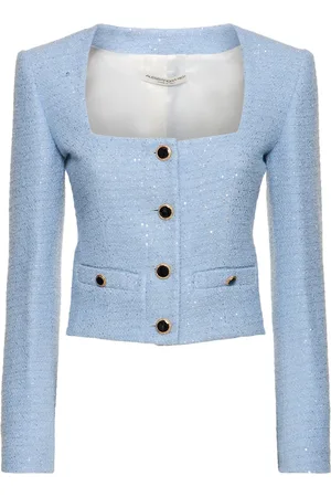 Alessandra Rich Chaqueta De Tweed Con Lentejuelas